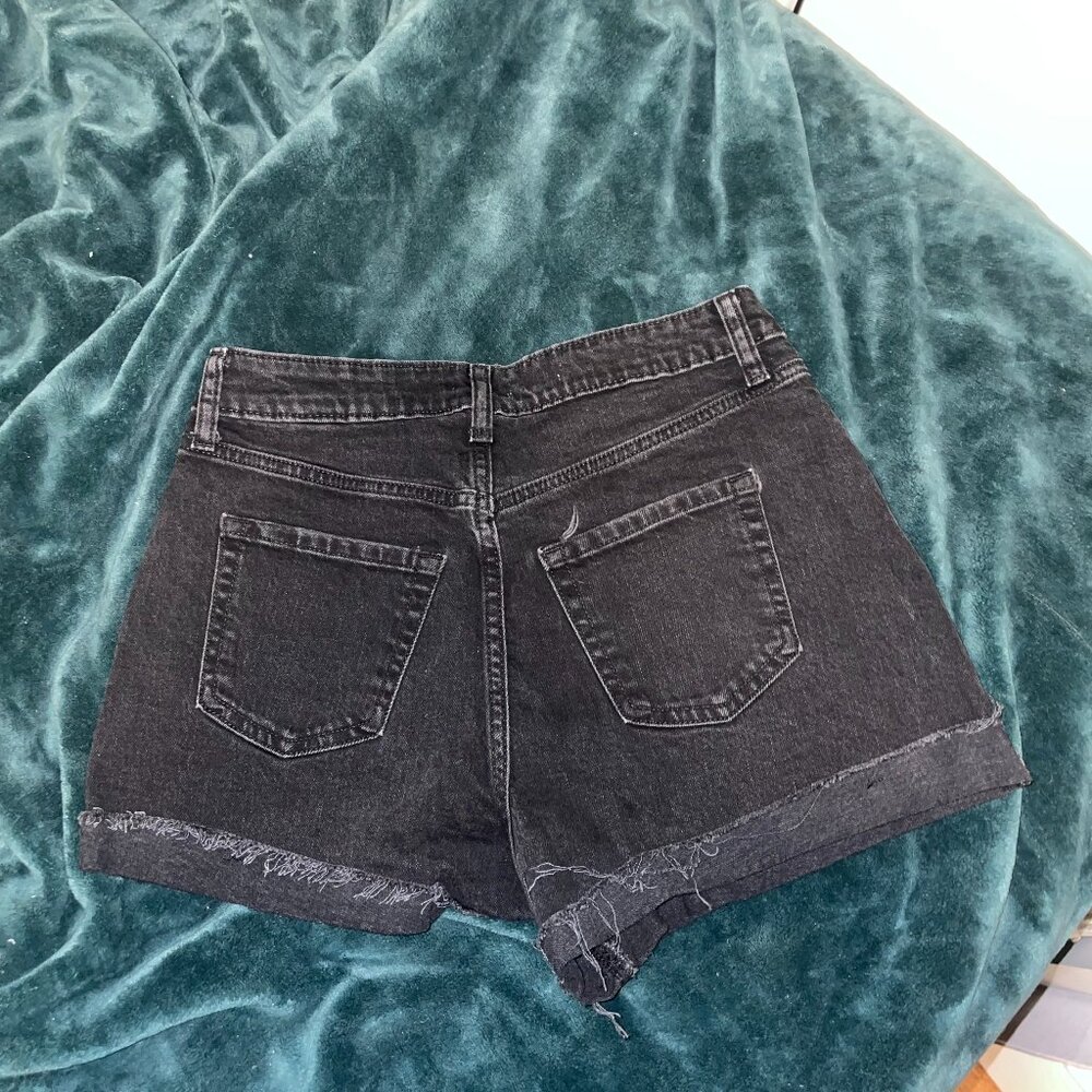 Black High Waisted Jean Shorts